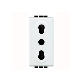 Presa elettrica light living bipasso 10/16a n4180 ticino