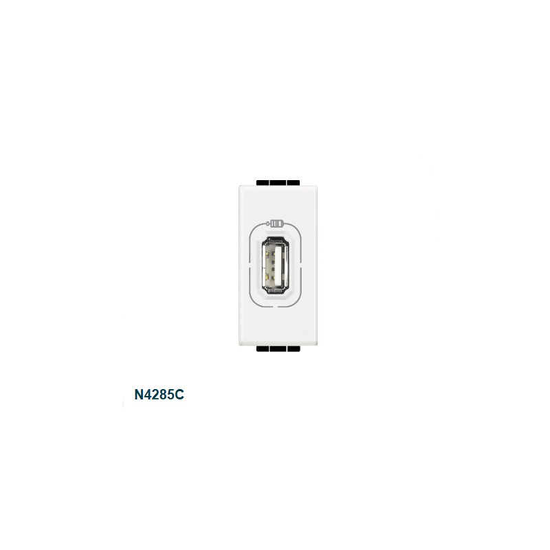 Caricatore 1prese usb lininh light bianco...