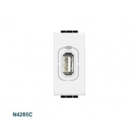 Caricatore 1prese usb lininh light bianco n4285c ticino