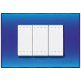 Assiette lumineuse triple lumière bleue vivante n4803bj bticino