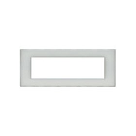Light placca 7 mod. bianco opale ticino