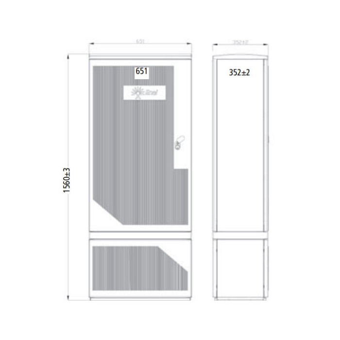 Outdoor cabinet for meter housing 30kv power meter oec 2