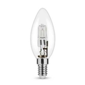 Lampada alogena oliva chiara 28w-40w e14 230v vetro trasparente