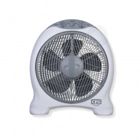 Ventilateur électrique box fan 3 vitesses d.30 timer 60 minutes blanc