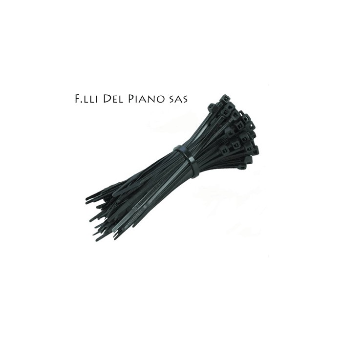 Fascetta in plastica nylon fermacavo 3,5x200 100pz nero...