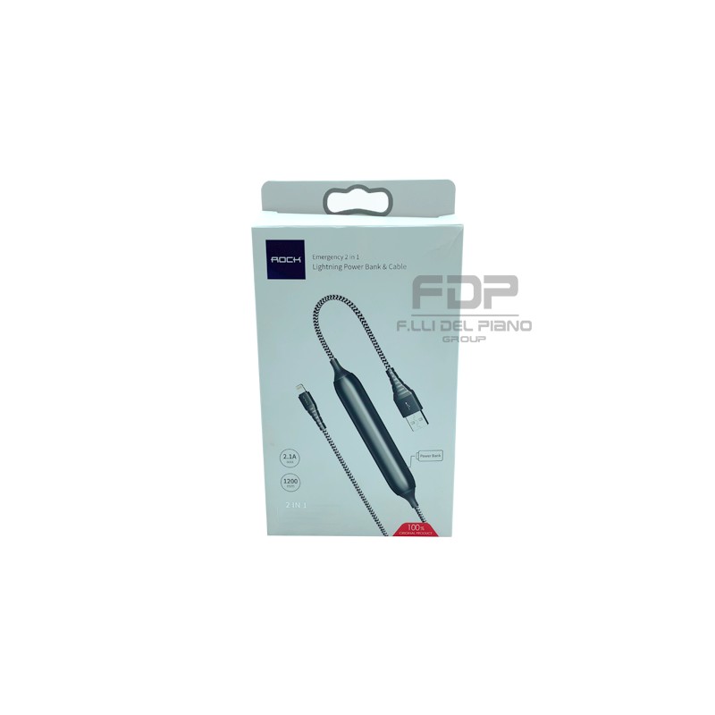 2 in 1 Notfallkabel Lightning Sync Powerbank...