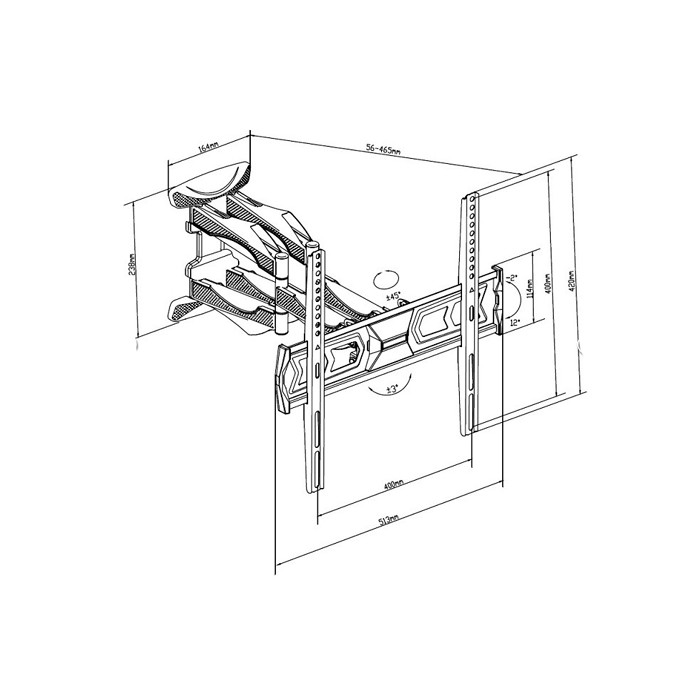 Support tv pour tv plasma lcd led 42-55 &quotjoints 40kg... 2