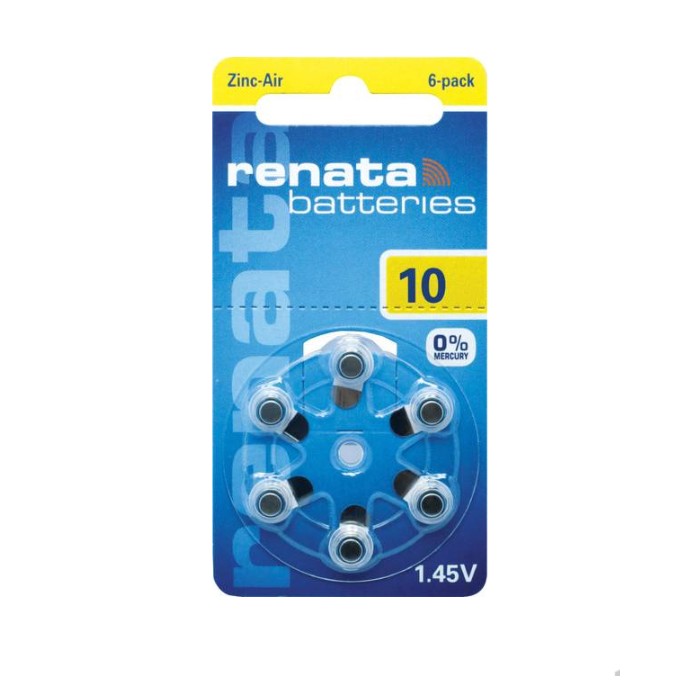 Akustische batterie pr230 pr10 conf.6pz hörbatterien