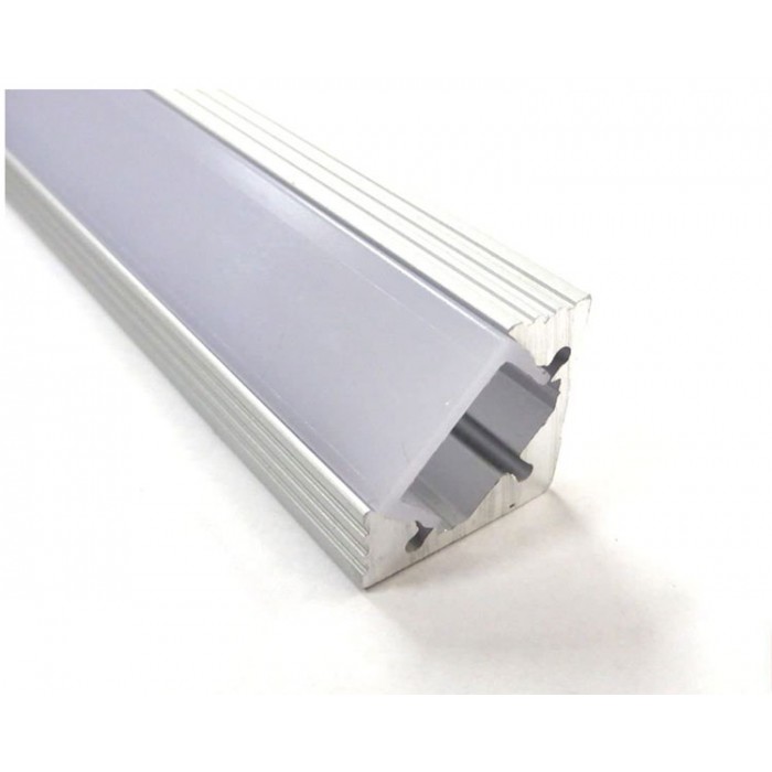 Profilo in alluminio luci led angolare con cover  barra 2 metri 200X29X21CM 