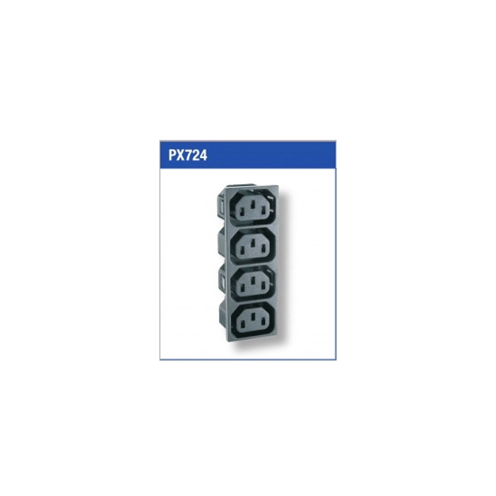 Presa da incasso snaps 4prese 10a 250v  ul94vo