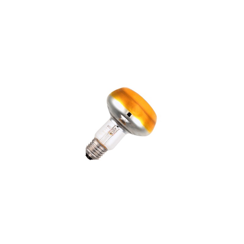 Lampada faretto color r80 giallo 60w e27 230v...