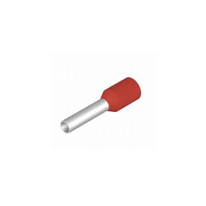 Terminali bussolotto puntalini 1,5mm  500pz colore rosso