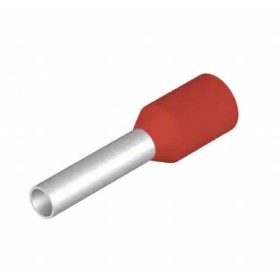 Terminali bussolotto puntalini 1,5mm  500pz colore rosso