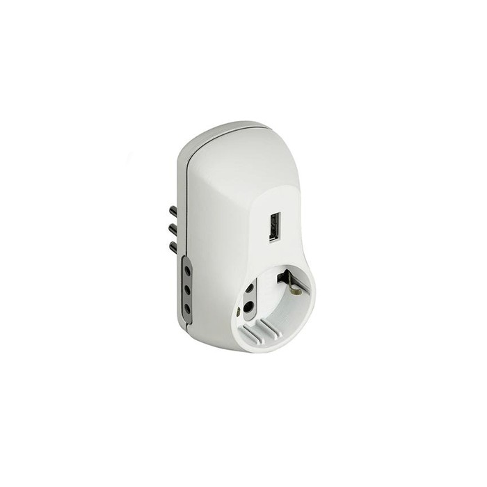 Universal usb adapter 2prese 10a 1unel s3613du tessin