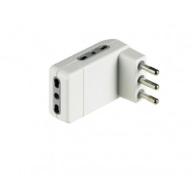 Adattatore salvaspazio corner 3 prese bipasso 16a bianco 