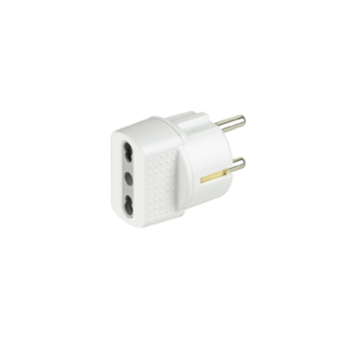 Kit - adattatore spina schuko/presa bipasso bianco bticino
