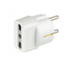 Kit - adattatore spina schuko/presa bipasso bianco bticino