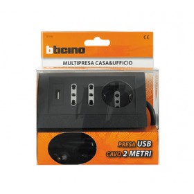 Multipresa elettrica universale scrivania ciabatta s3711gu ticino