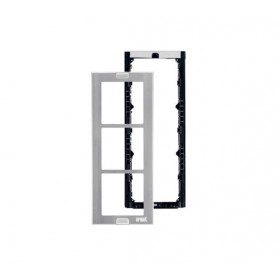 Cornice squadrata con telaio sinthesi 3 moduli 1148/63 urmet sinthesi