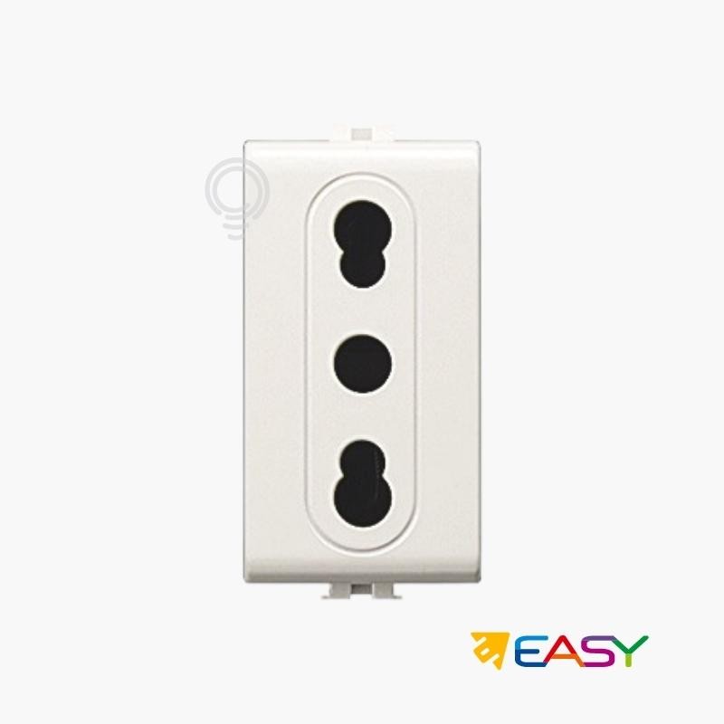 Presa elettrica sicurezza bipasso 16a 2p+t compatibile matix