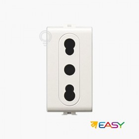 Presa elettrica sicurezza bipasso 16a 2p+t compatibile matix