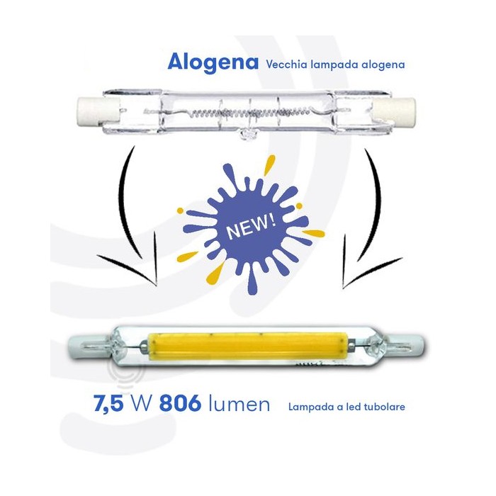 Lampe linéaire LED r7s 9w 75w, lumière k4000 type...