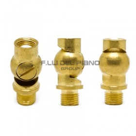Snodo a vite in ottone ricambi lumi lampadari d.16mm l.32mm m 10x1