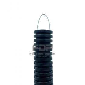 Tubo corrugato flessibile nero tirafilo 25d pvc 50metri