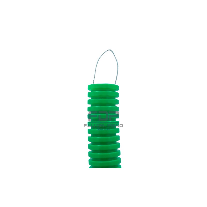Tubo corrugato verde flessibile tirafilo elettrico 25d pvc 50mt