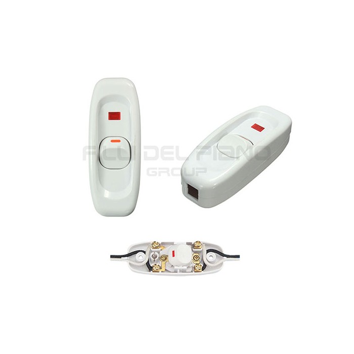 Interrupteur passe-fil électrique blanc pour lampes de...