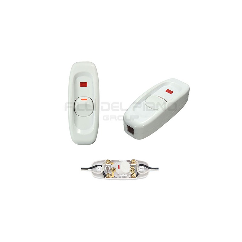 Interruttore elettrico passafilo bianco per...