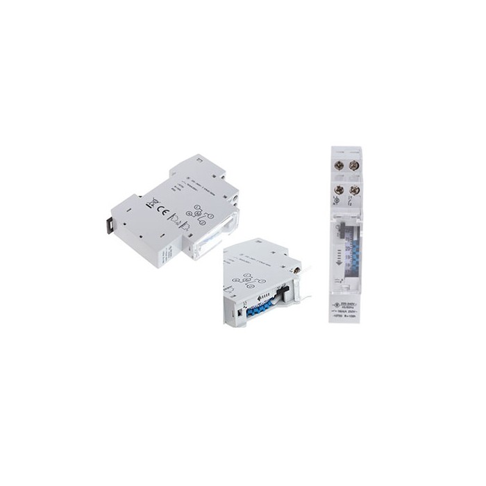 Orologio timer elettrico interruttore guida din 1 modulo 16a 220v MKTI1014