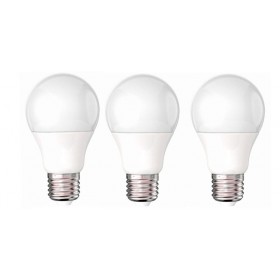 Lampada led 3pz kit luce calda 3000k e27 855lm 9-70w lighting