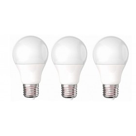 Lampada led 3pz kit luce fredda 6500k e27 806lm 9-60w lighting