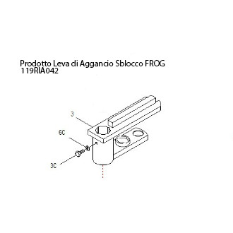 Levier de crochet de déverrouillage - moteur grenouille 119ria042 est venu