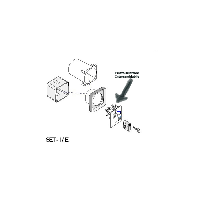 Sélecteur à clé complet insert sete 119rir009...