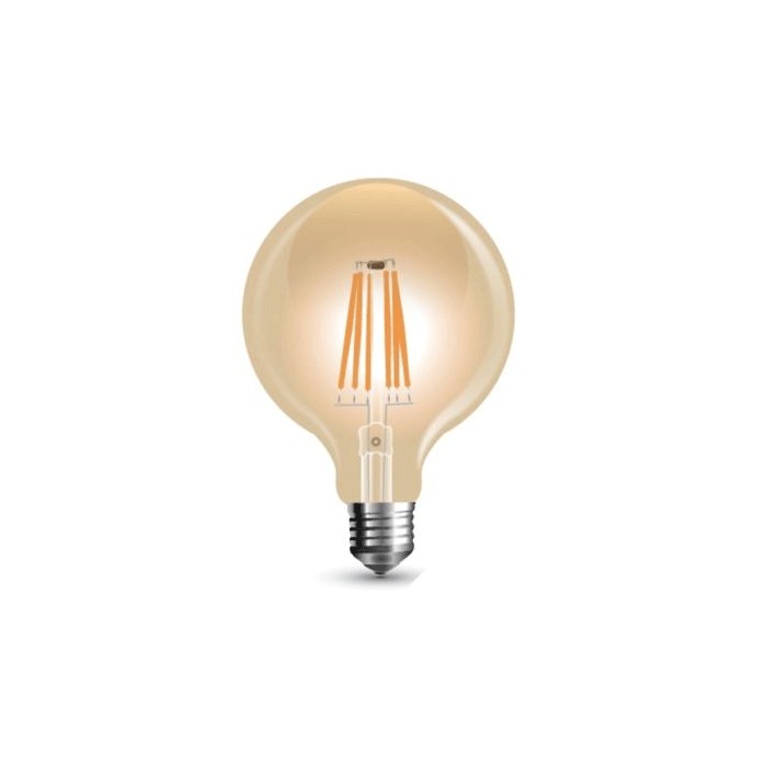 Globe lampe stick led e27 bernsteinfarbig 3w-26w vintage...