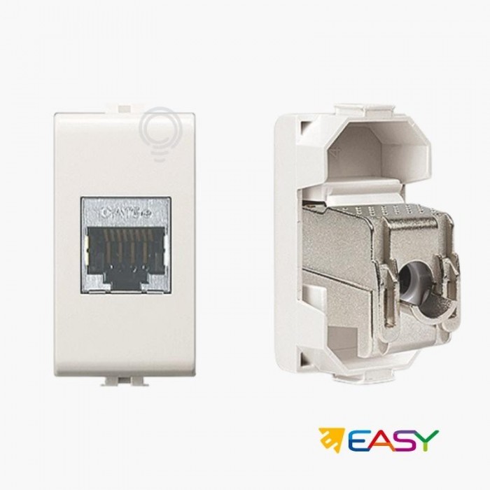 Presa trasmissione dati di rete RJ45 Cat5e FTP schermata...