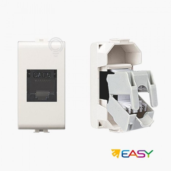 Presa trasmissione dati di rete RJ45 Cat 6 UTP non schermata autocrimpante 