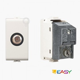 Coaxial television socket TV SAT pass-through female Matix