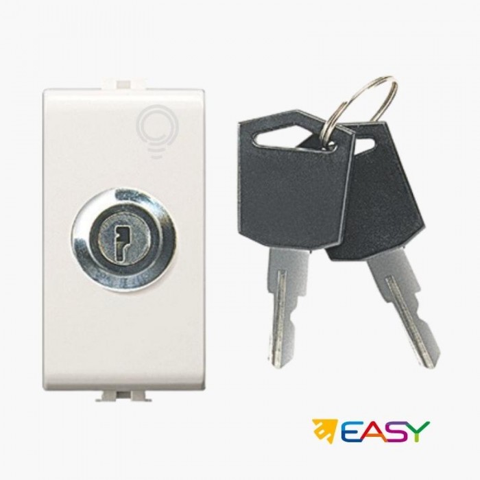 Interruttore unipolare con chiave posizione ON oFF 10A matix
