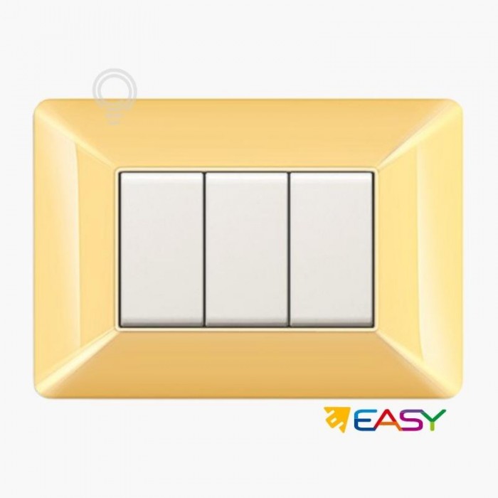 Plaque de recouvrement dinterrupteur 6 modules en jaune...