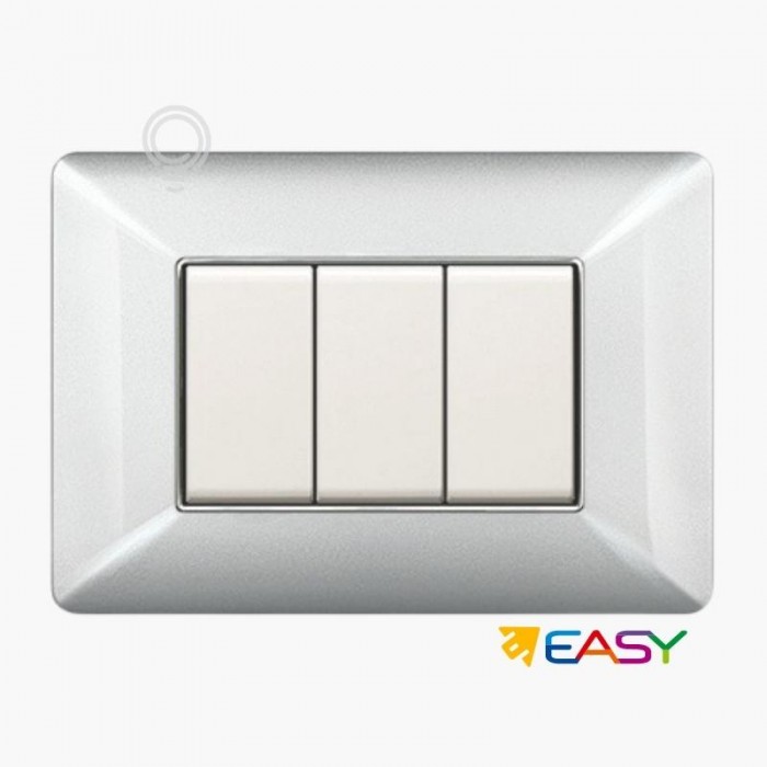 6-module light aluminum switch cover plate compatible...