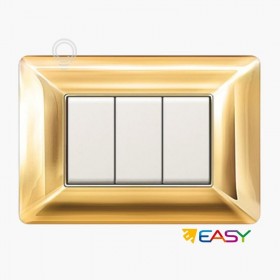 Matix compatible 4-module GOLD color switch cover plate