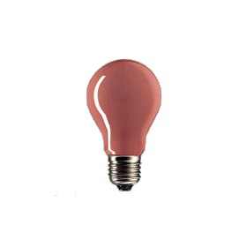 Lampada LED normale goccia colorata rosso 6w E27 230v