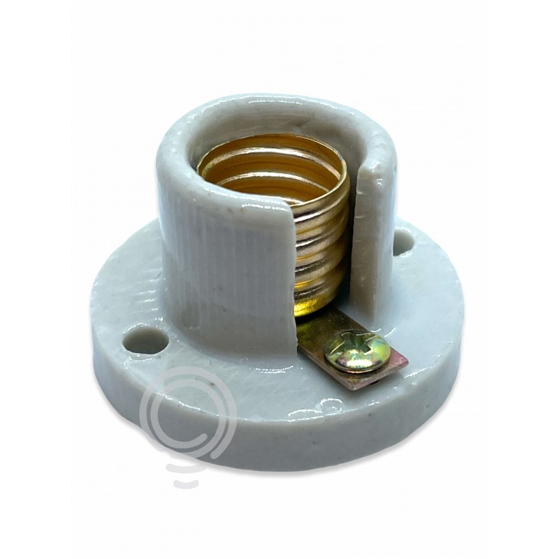 Mignon-Porzellanfassung e14 mit rundem Sockel