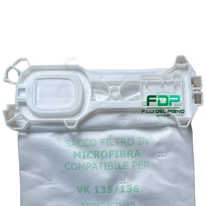 Sacchetto di stoffa adattabile per aspirapolvere folletto vk135/136 Pz6