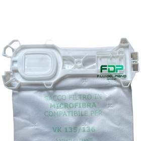 Sacchetto di stoffa adattabile per aspirapolvere folletto vk135/136 Pz6