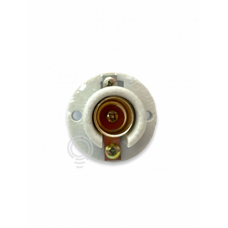 Portalampada porcellana mignon e14 a base tonda