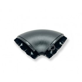 Schwarze plexiförmige Vega-Deckenleuchte mit eckigem Gelenk